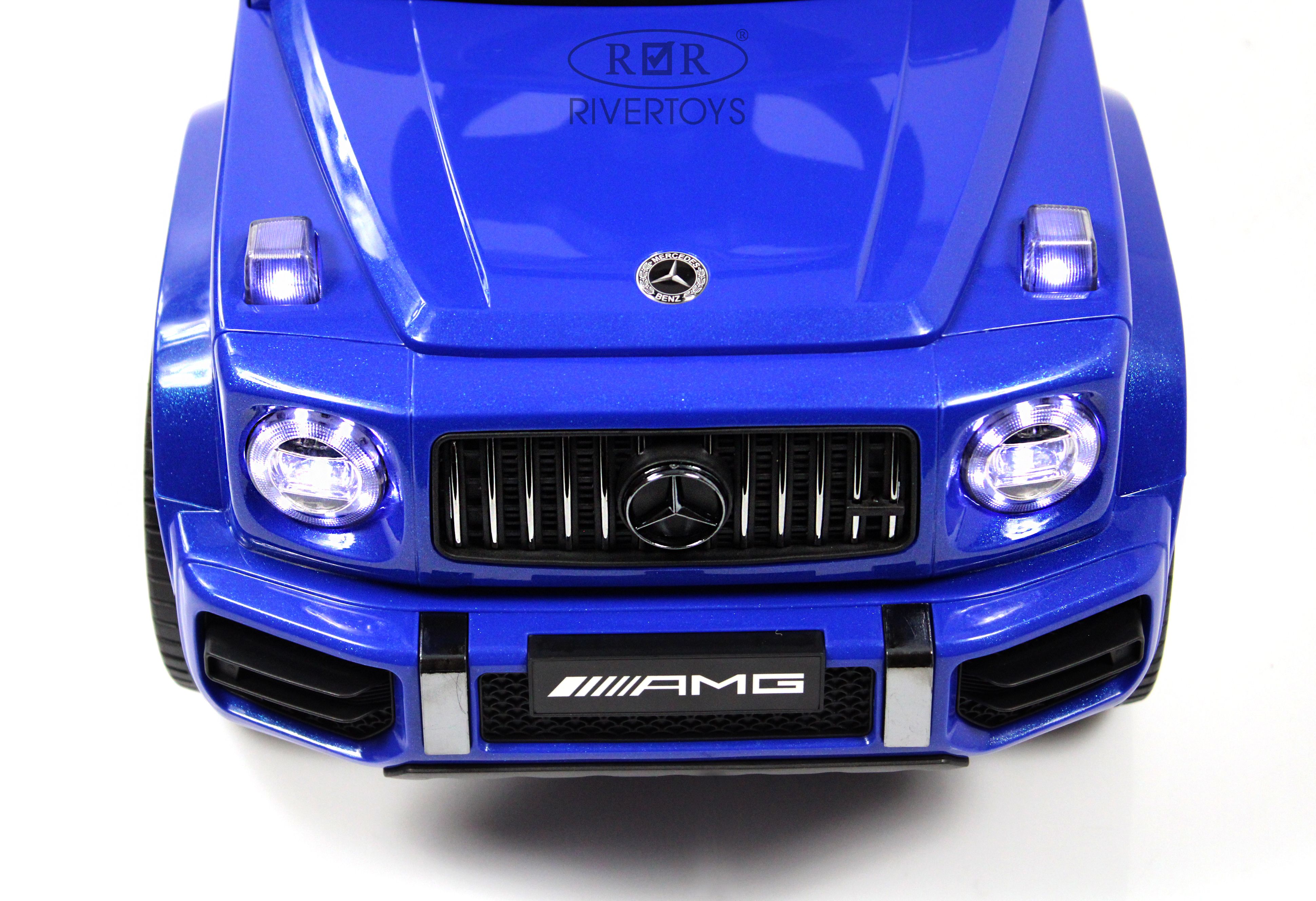 Каталка RIVERTOYS Mercedes-Benz G63 Blue Diamond синий - фото 5