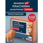 Пластилин Brauberg терракотовый 1 цв.