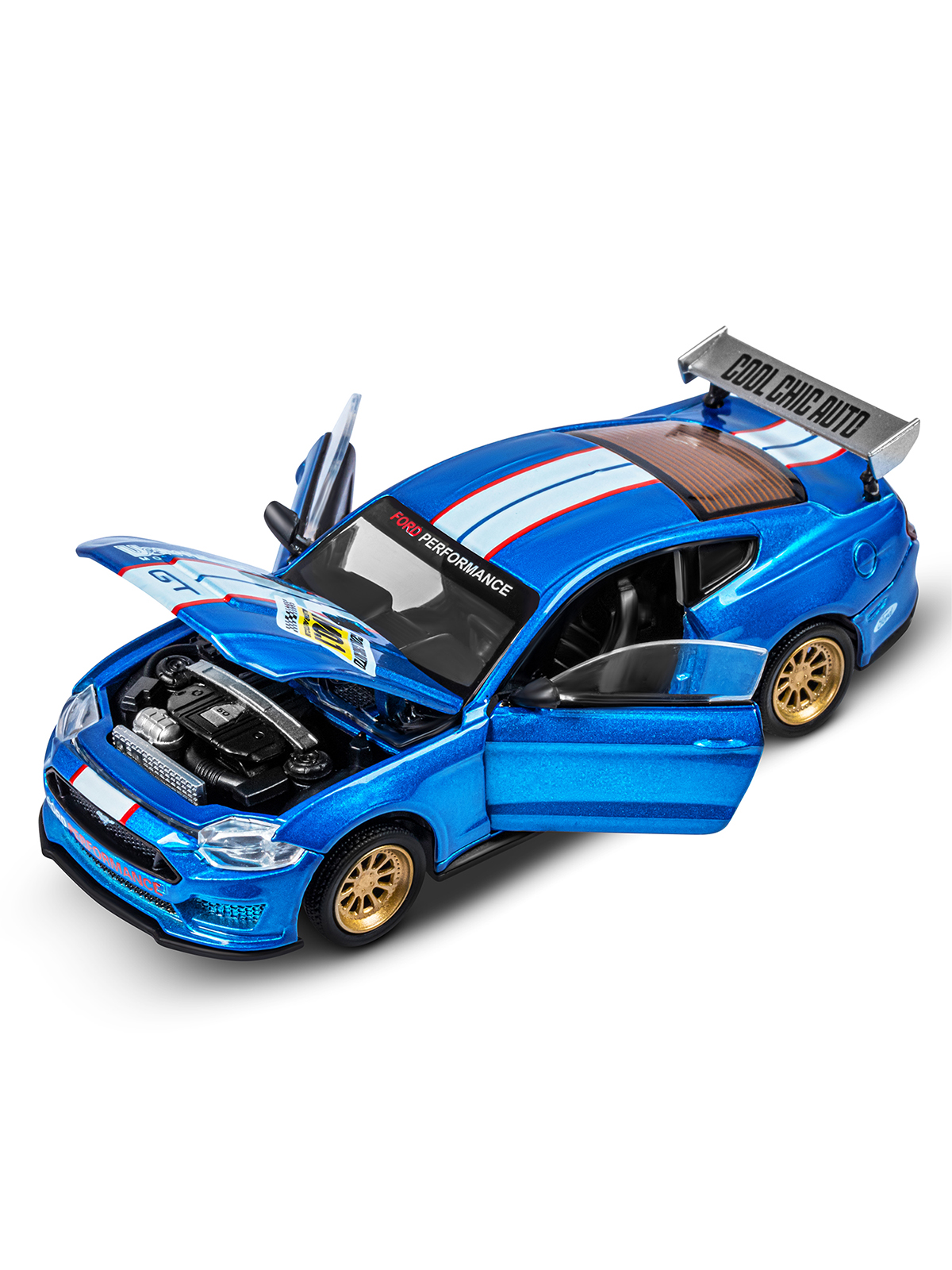 Автомобиль АВТОпанорама Ford Mustang Сборная модель 1:42 JB1251726 - фото 16