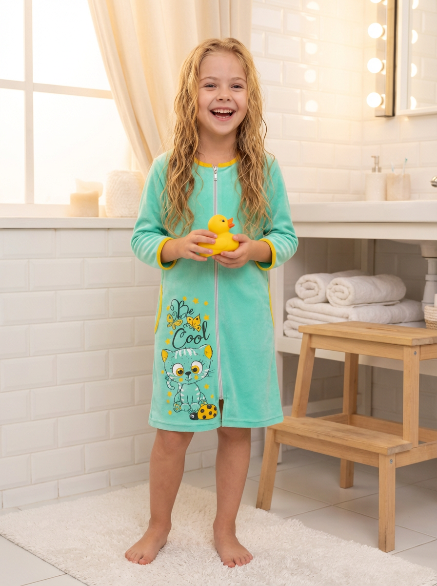 Халат TOTEMFOX 831В2F/ментоловыйКотик - фото 2