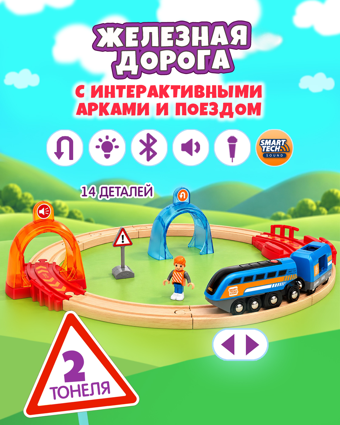 Набор железнодорожный Brio 46.5 см 33974 - фото 1