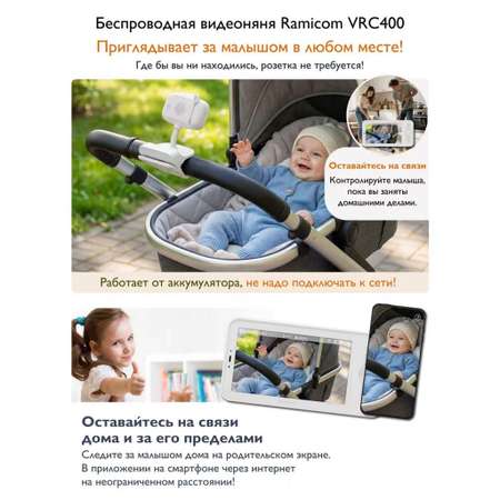 Видеоняня Ramicom VRC400 аккумулятор в камере