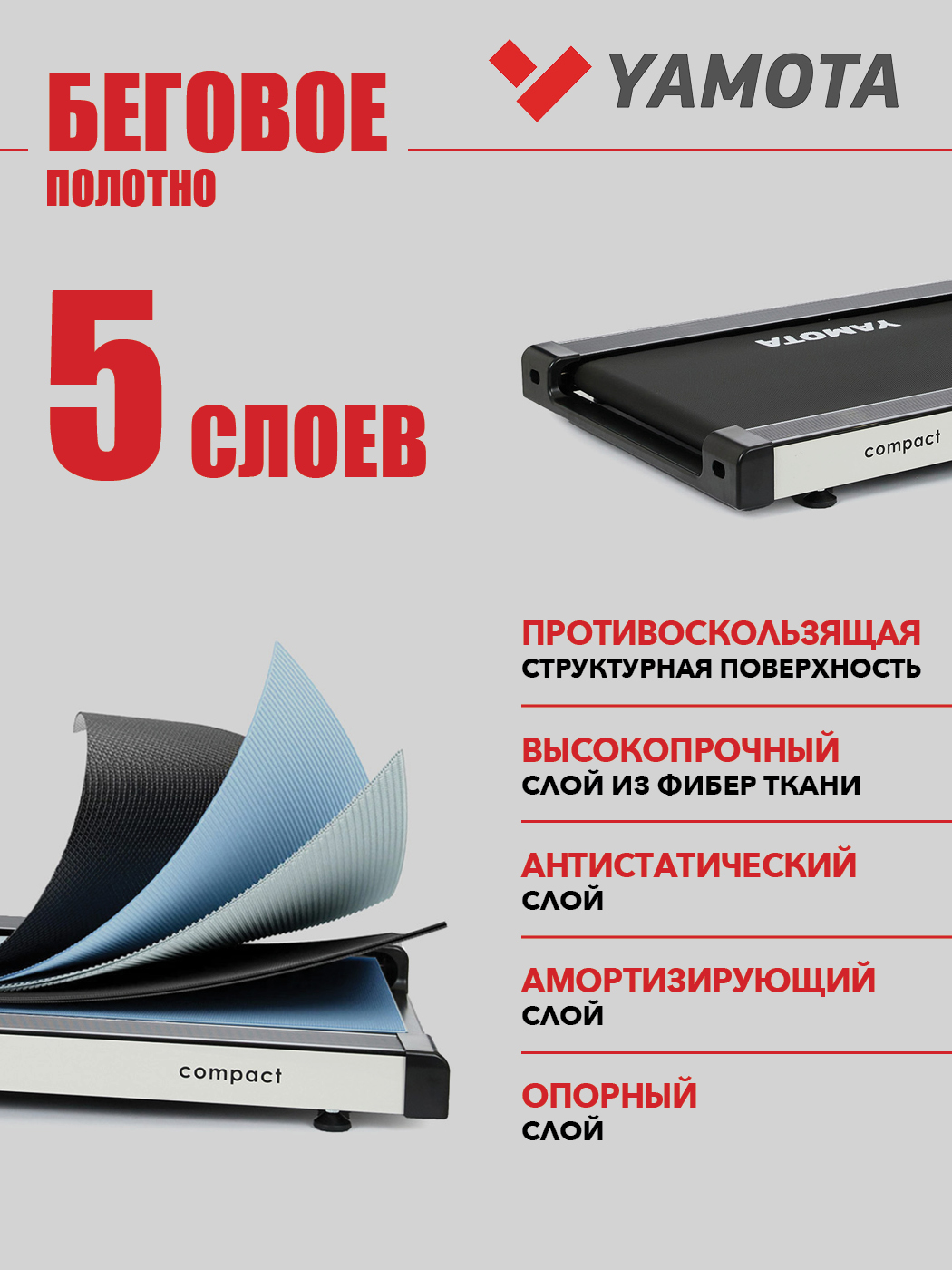 Беговая дорожка Yamota Compact - фото 6