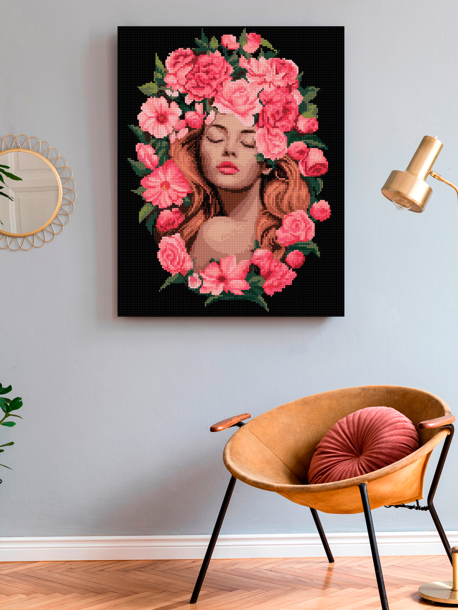 Алмазная мозаика Art on Canvas Цветочный портрет в ассортименте - фото 3