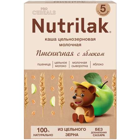 Каша молочная Nutrilak Premium Procereals пшеничная яблоко 200г с 5месяцев