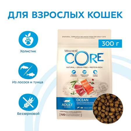Корм для кошек Wellness CORE взрослых лосось тунец 300г