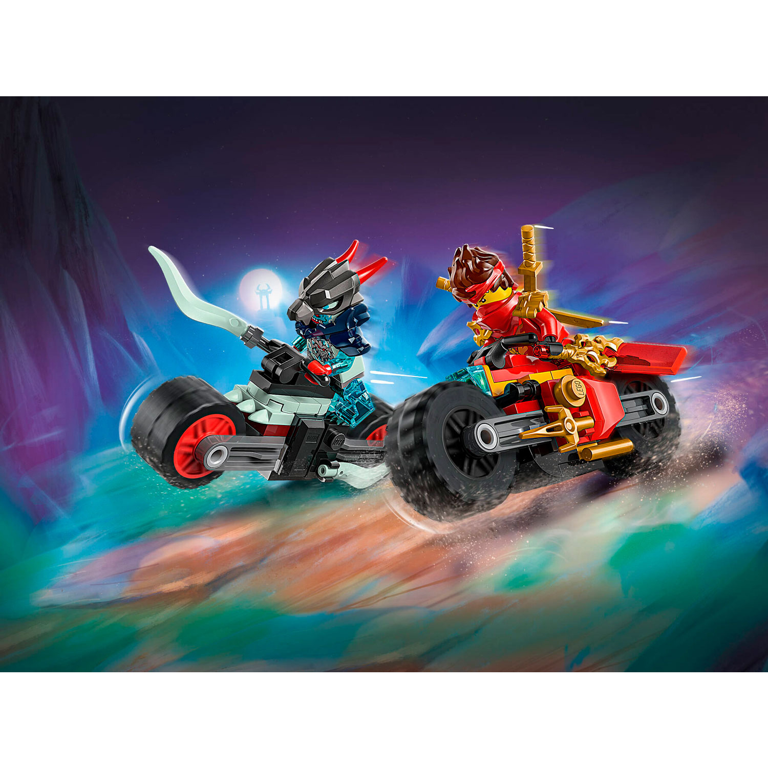Конструктор LEGO NINJAGO Гонка на мотоцикле Кая 79 дет. - фото 9
