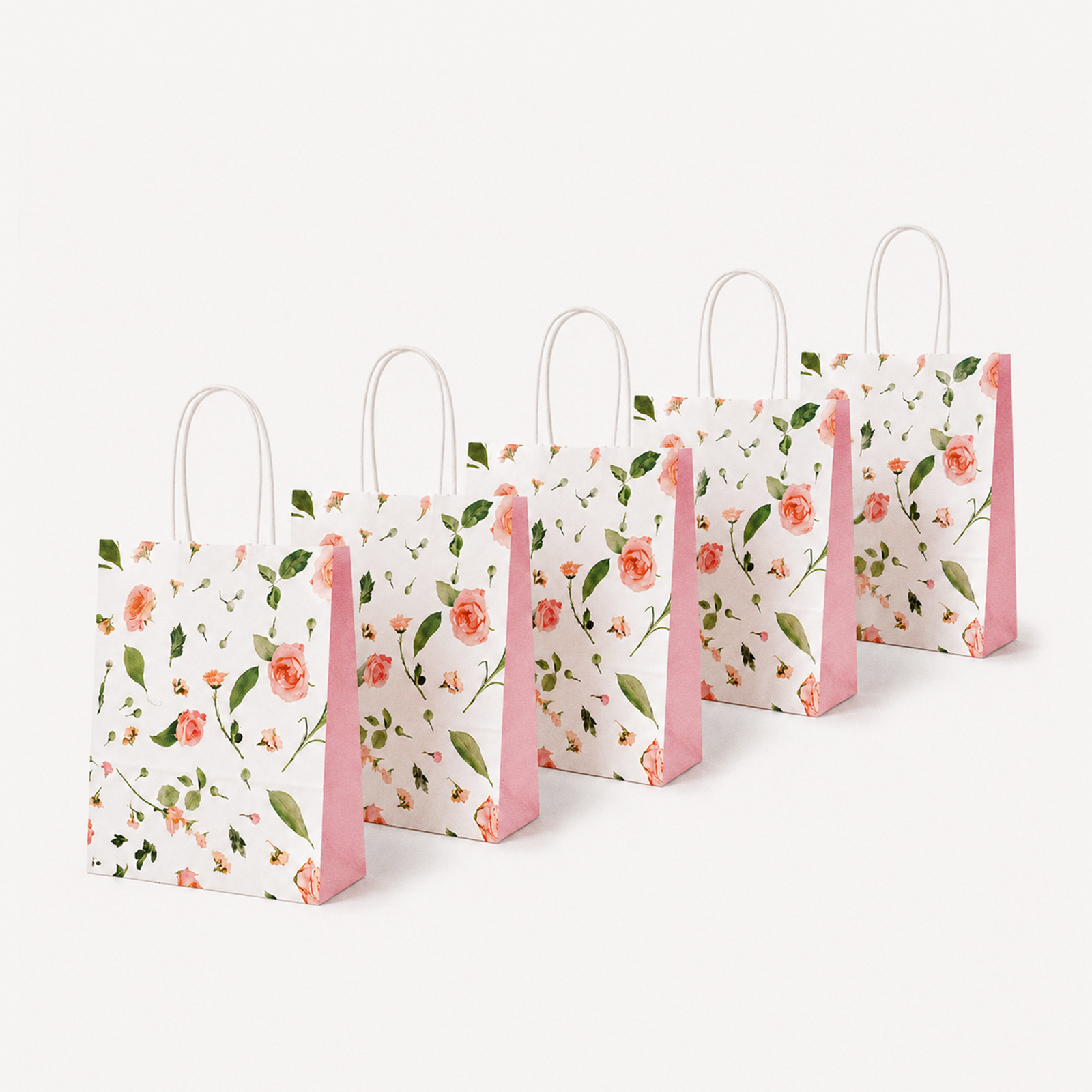 Подарочный пакет с цветами Gift Mania для подарка женщине с цветами Цветы 5 шт 24 х 18 х 9 см - фото 5