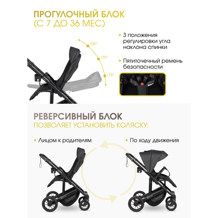 Коляска 3в1 Farfello Sola Trio Comfort черный