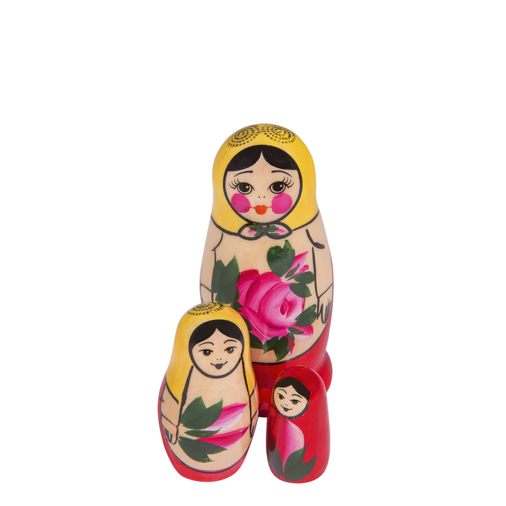 Игрушка Золотая Хохлома пирамидка - фото 1
