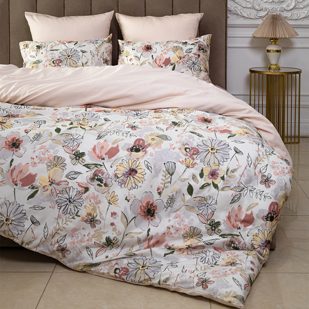 Комплект постельного белья SORRENTO DELUXE Сарита 2-спальный макси 4 наволочки рис.6020-1+4568а-1 - фото 12