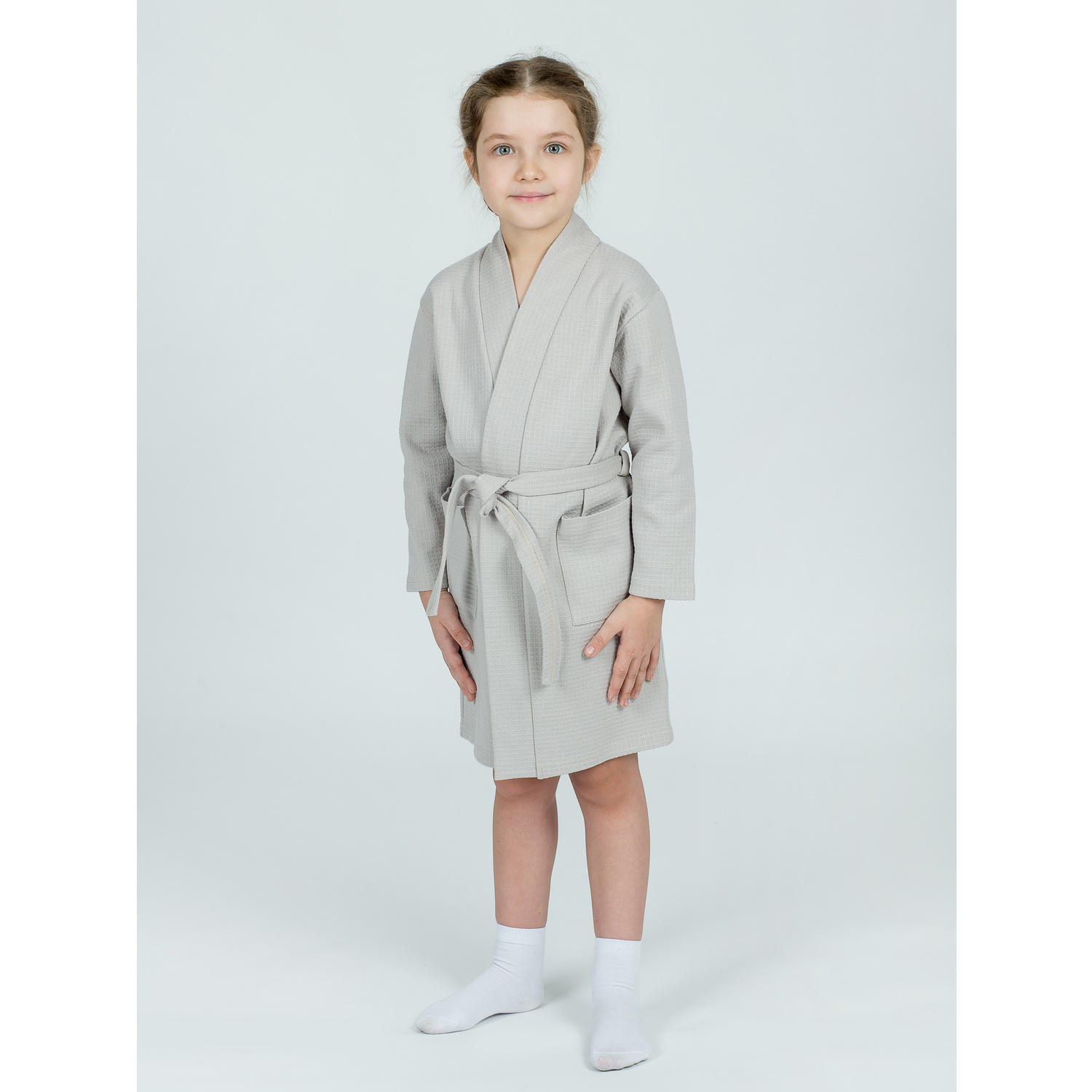 Халат KiMMi co К-1408913 св.серый - фото 8