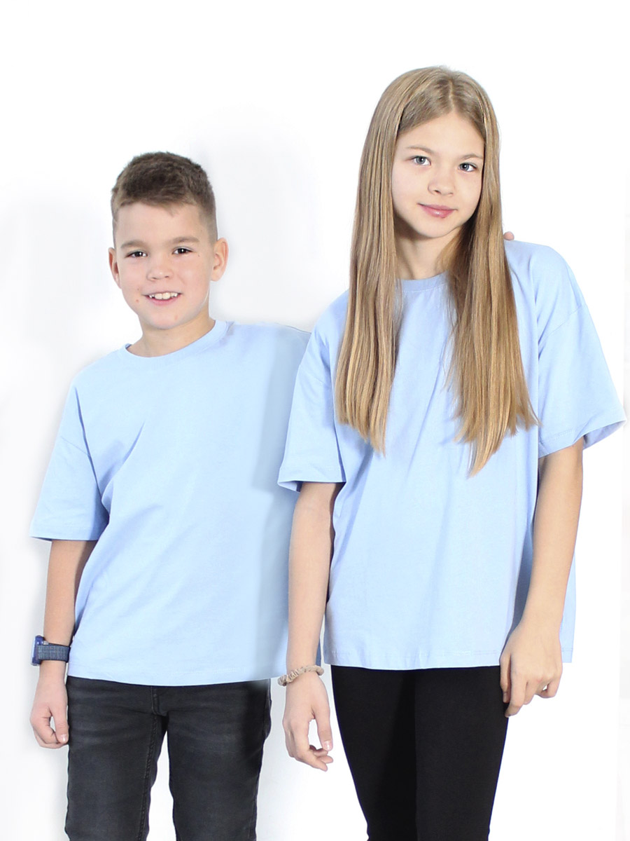 Футболка STELLA MODA 11601._голубой - фото 3