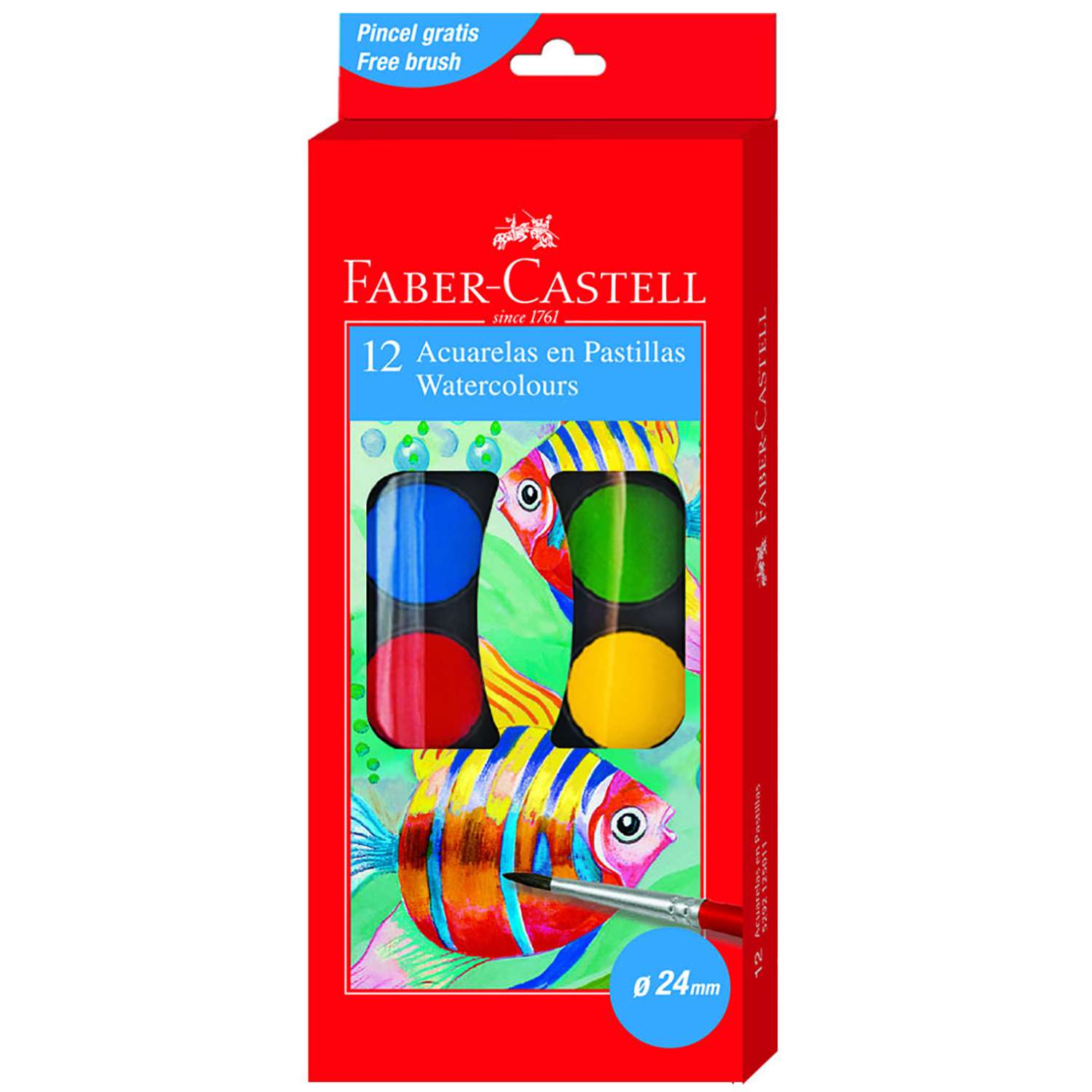 Краски акварель Faber Castell 12 цв. - фото 1