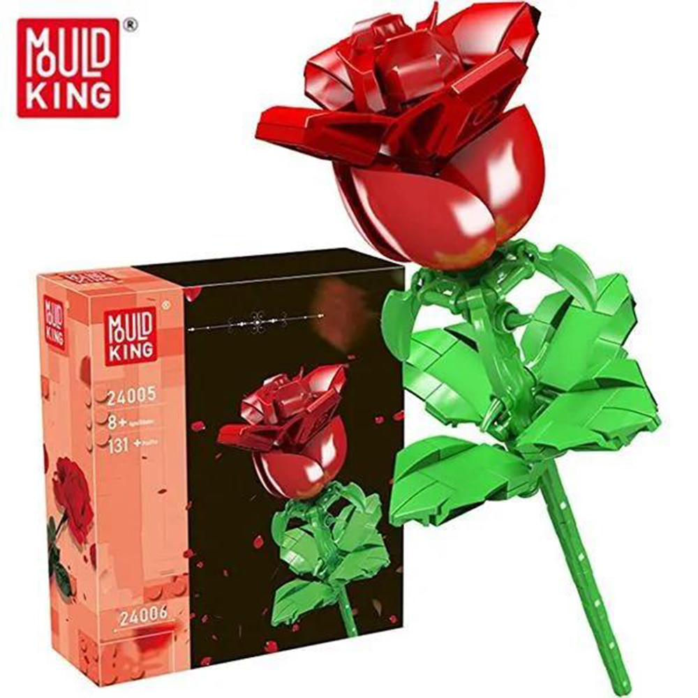 Конструктор Mould King Букет цветов Роза Рубин - фото 1