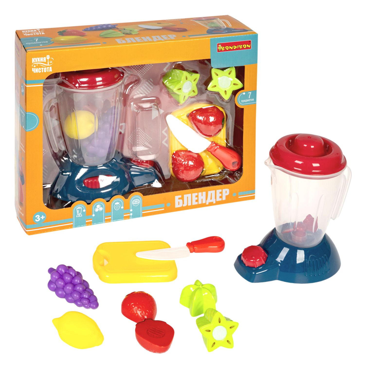 Игрушка Bondibon блендер, продукты, посуда - фото 5
