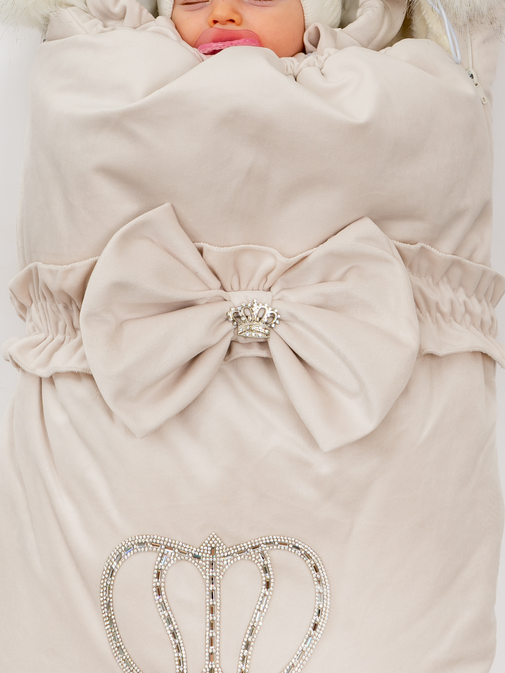 Конверт на выписку ТОСЯ БОСЯ Корона бежевый - фото 3