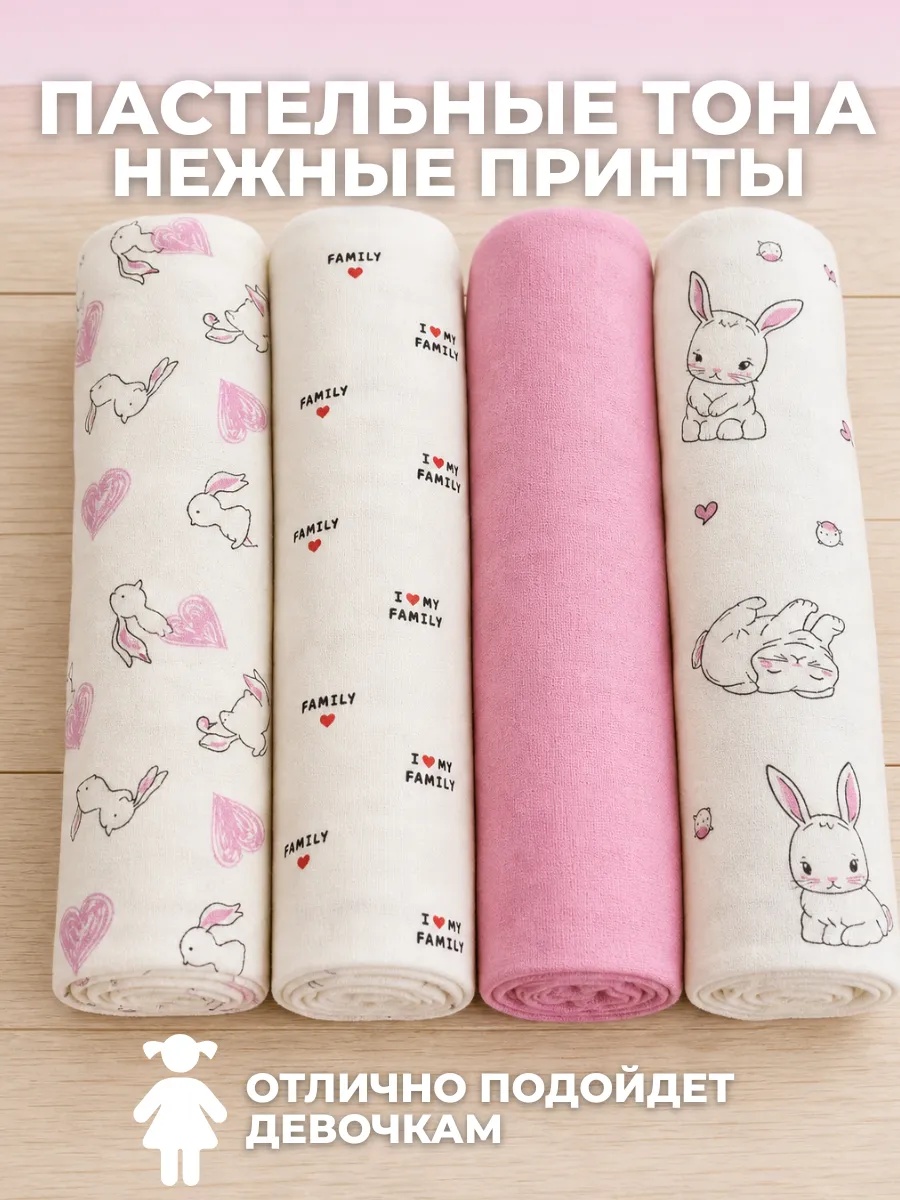 Пелёнка Bestroni 90х100 см 4 шт. - фото 9