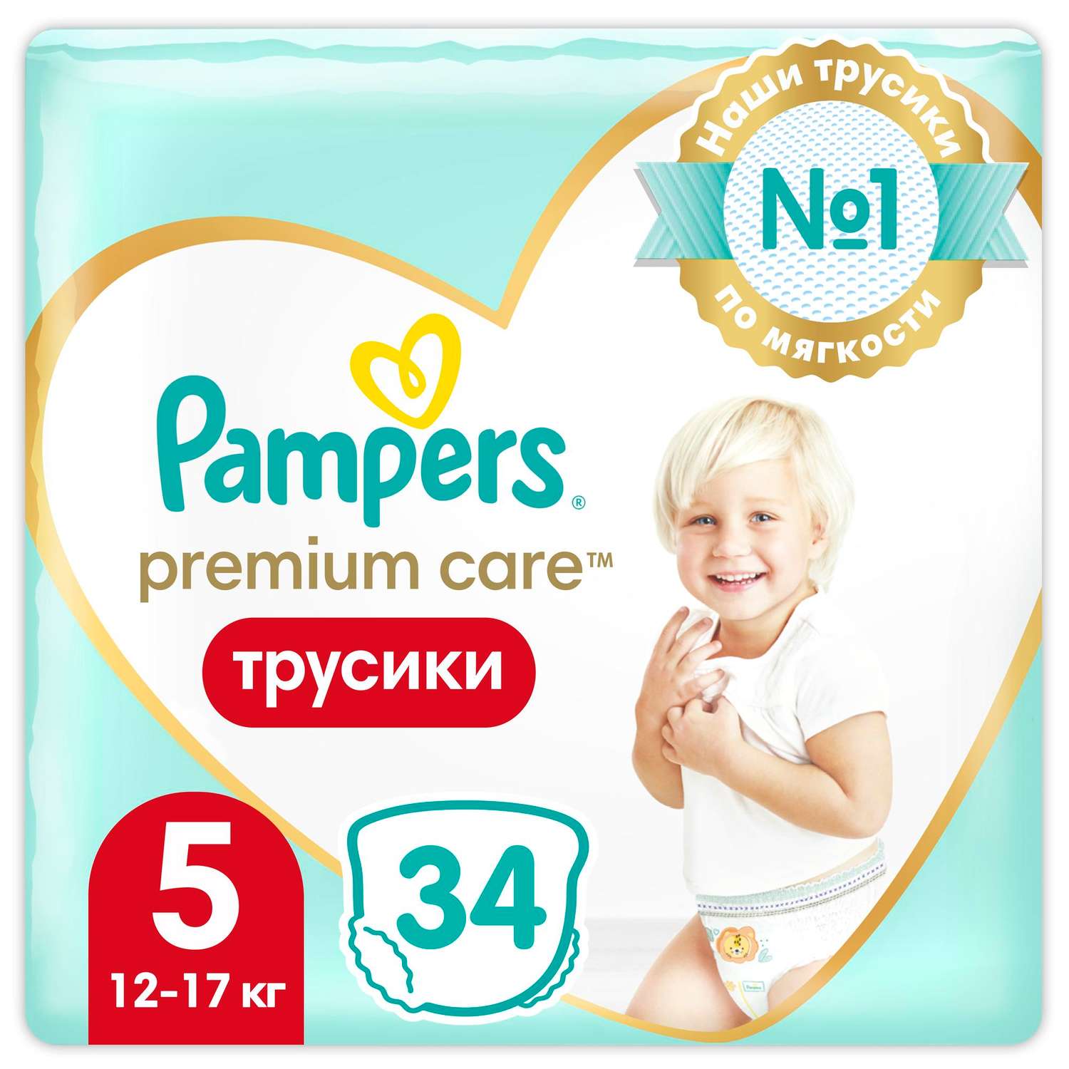 Трусики Pampers Premium Care 5 (12-17 кг) 34 шт. - фото 1
