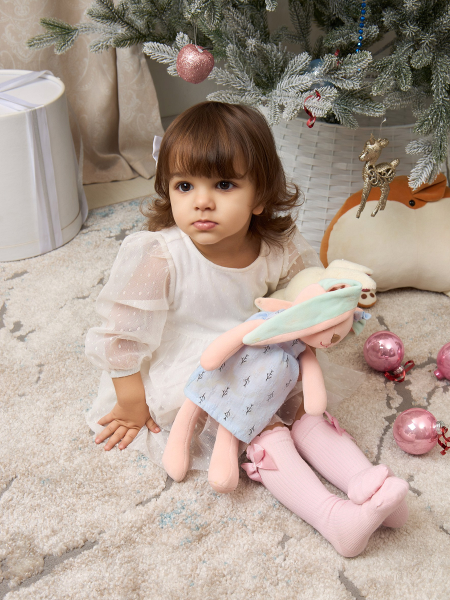 Гольфы 2 пары ALEX YVN BG-1507-2-бело-розовые - фото 9