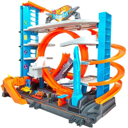 Гараж Hot Wheels Невообразимый гараж с лифтом, многоуровневый, с пусковой установкой