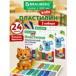 Пластилин Brauberg 24 цв.