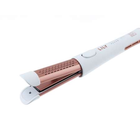 Щипцы плойка Dewal Beauty для волос 2 в 1 Lily белые