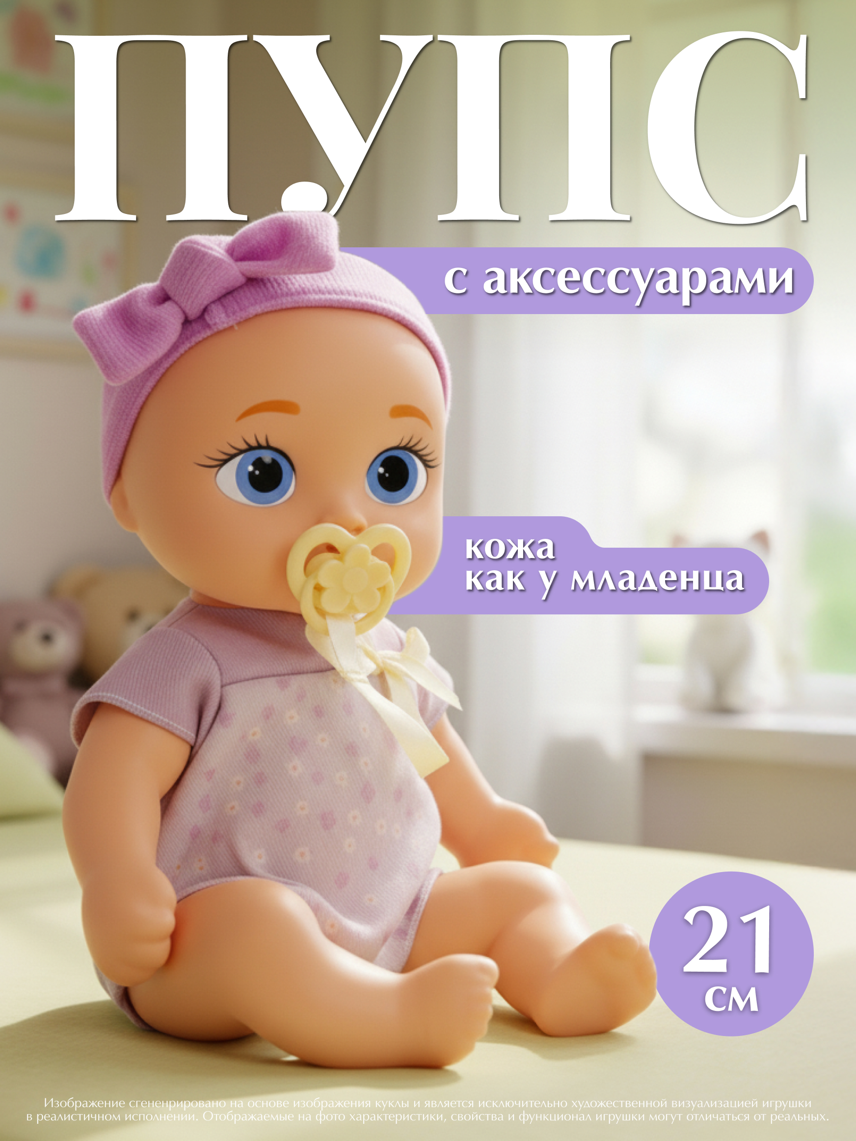 Кукла пупс BE LOVED babies Джеси 21 см с аксессуарами высота 21 см 924888IM - фото 1