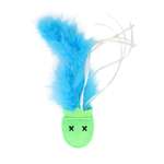 Игрушка для кошек Barbaks Пушистик с длинным пушистым хвостом и лентами и кошачьей мятой 21см