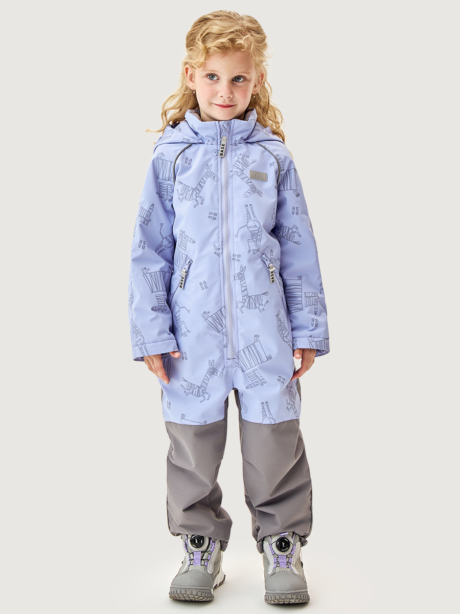 Комбинезон BASE by NIKASTYLE б8м10426 лаванда/серый - фото 1