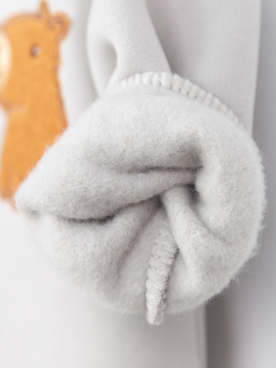 Комбинезон утепленный Baby boom К407/6-Ф аппликация капибара светло-серый - фото 6