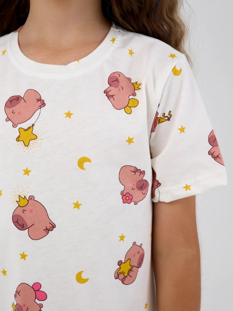 Ночная сорочка YAXX 01-туника капибара/молочный - фото 5