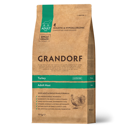 Корм для собак Grandorf 10кг для крупных пород индейка