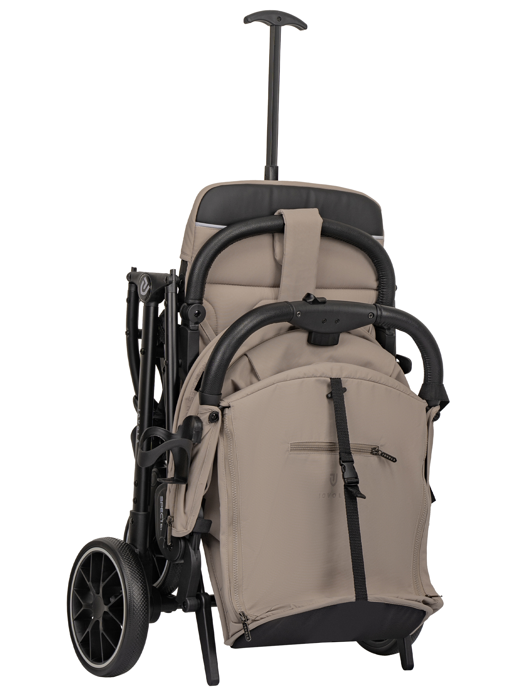 Коляска прогулочная JOVOLA Specter бежевый - фото 32