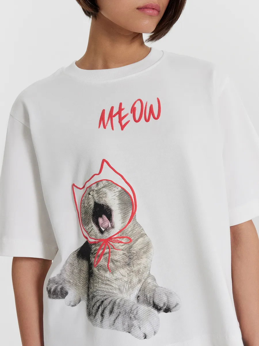 Футболка Mark Formelle (Марк Формэль) 112862/белый +печать19 - фото 3