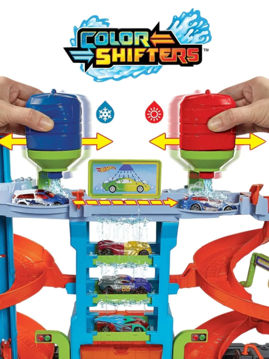 Игровой набор Hot Wheels Мега Автомойка с водой 1:64 HDP05 - фото 7