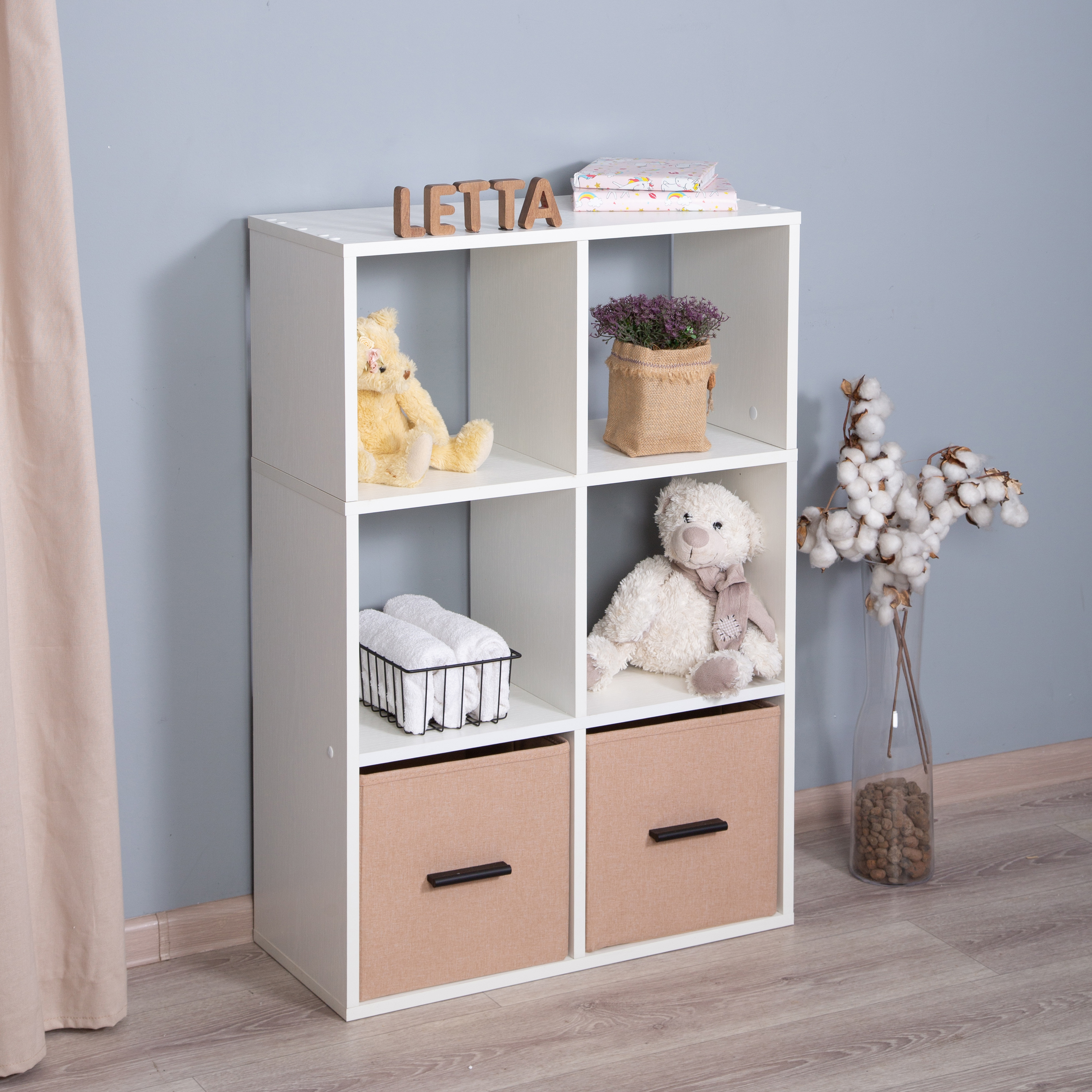 Стеллаж LETTA Quattro New Цвет Белый 642х932hх288 - фото 1