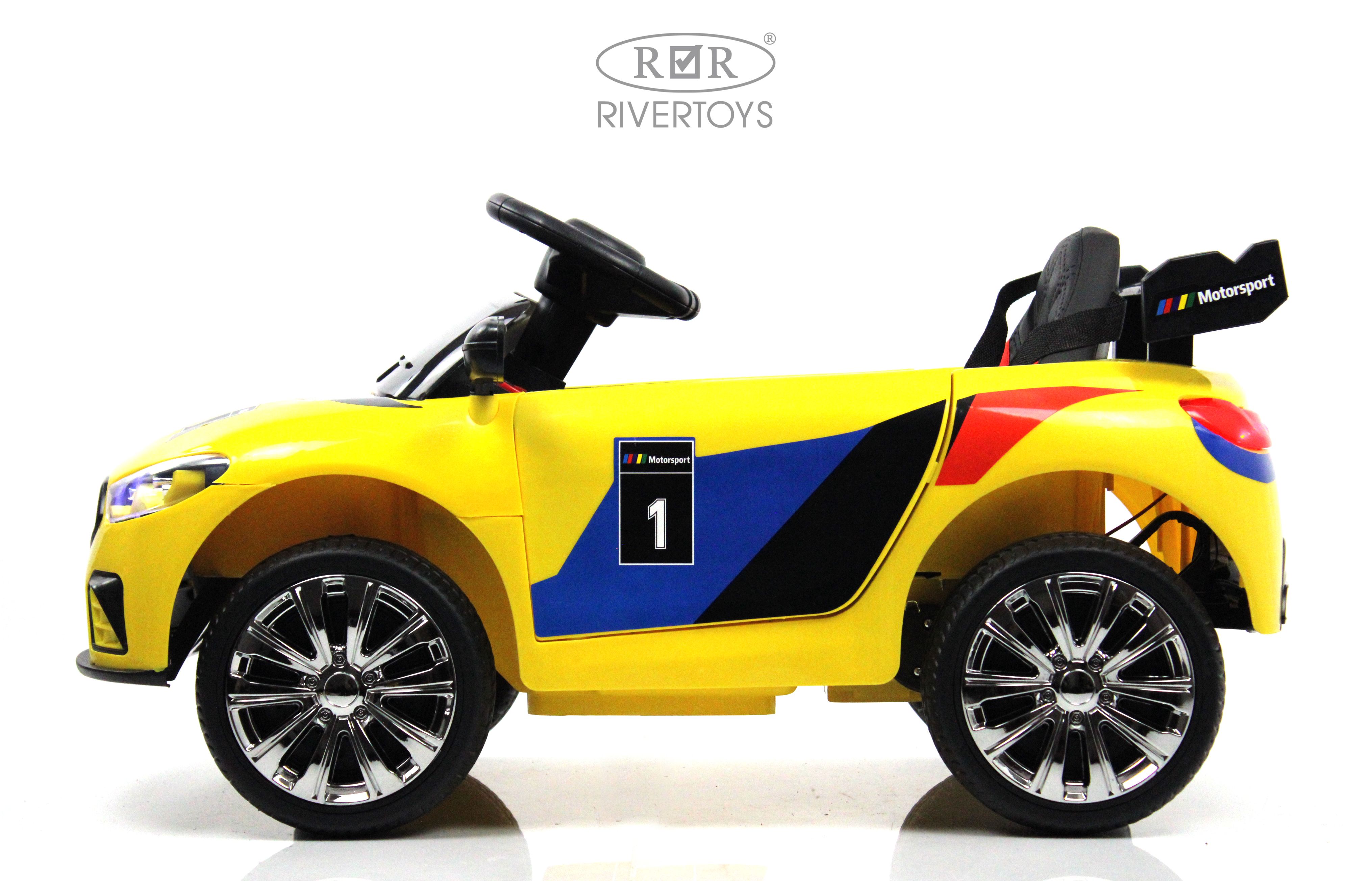Электромобиль RIVERTOYS F444FF-YELLOW С пультом ДУ - фото 7