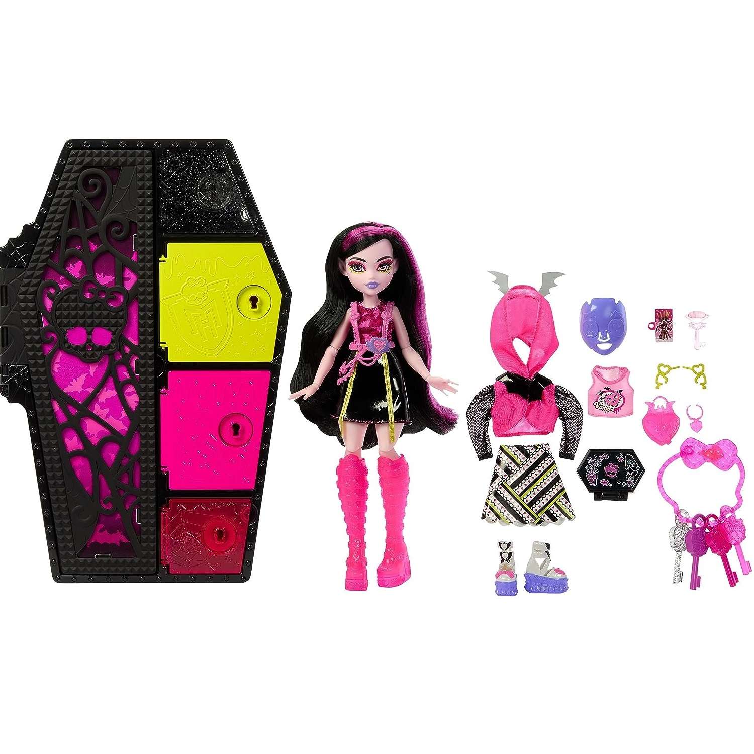 Кукла модельная Monster High Neon Frights Draculaura HNF78 - фото 6
