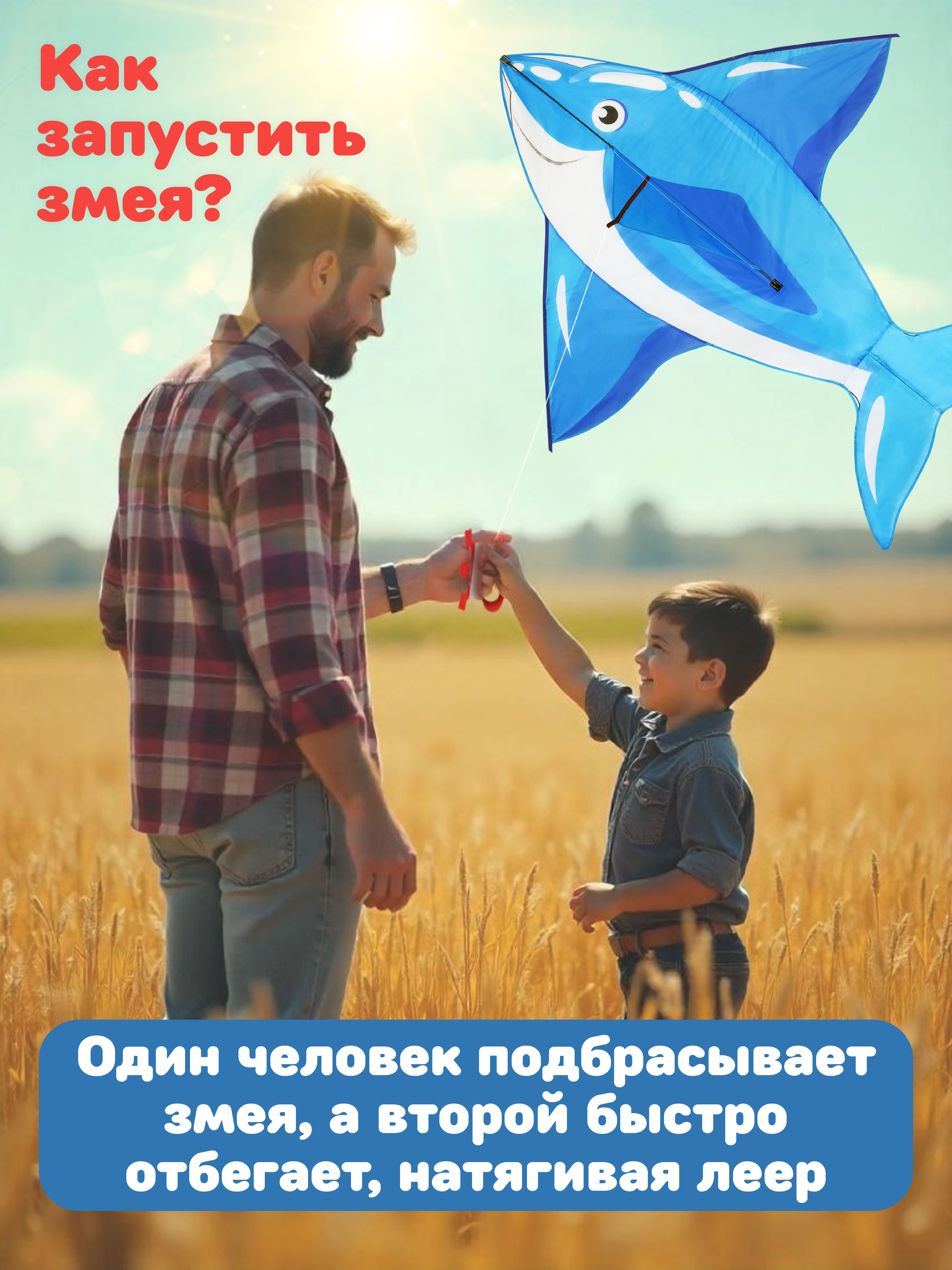 Воздушный змей Наша Игрушка для детей большой 130х145 см - фото 5