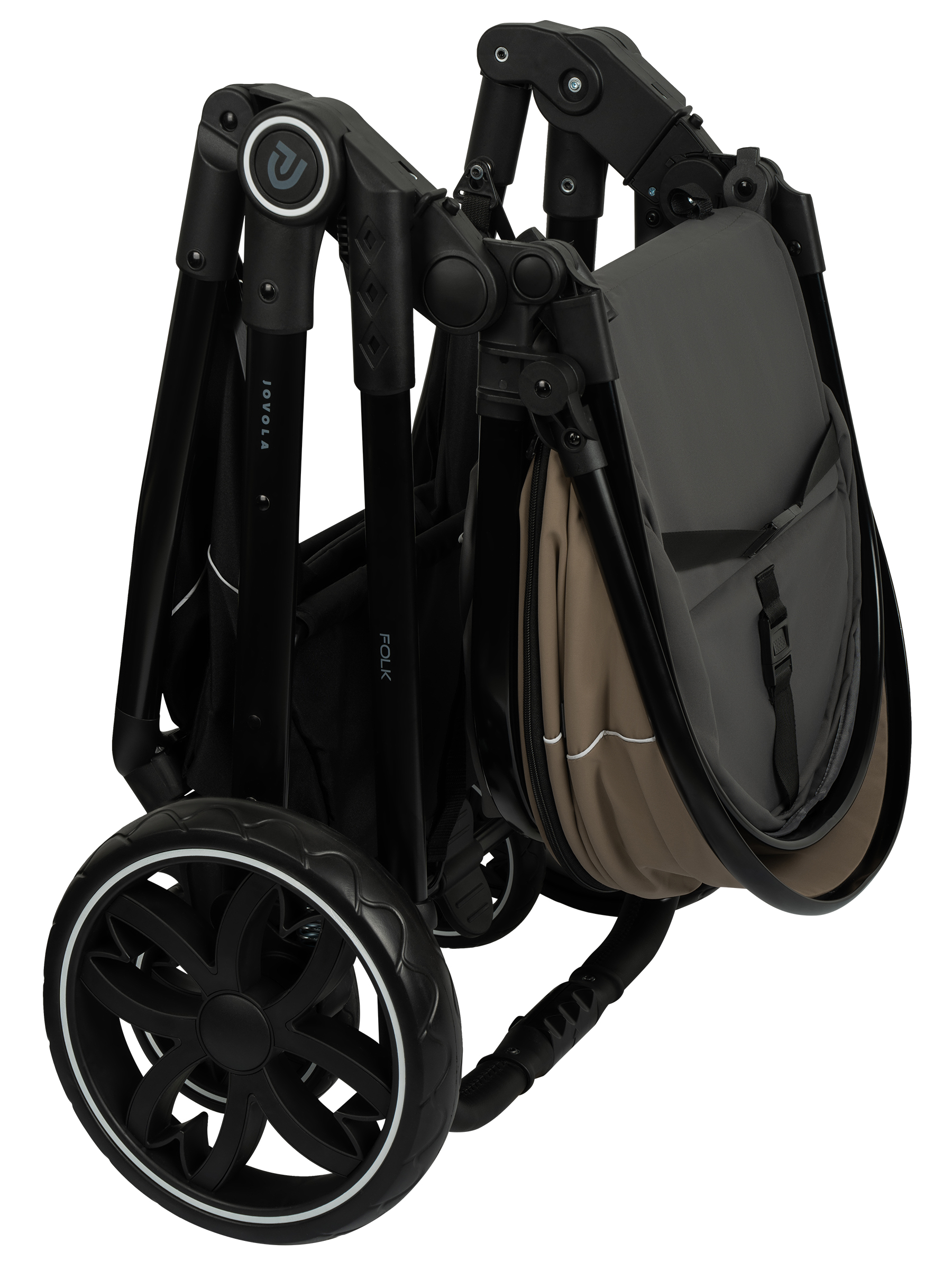 Коляска трансформер JOVOLA 3в1 Folk, темно-бежевый - фото 31