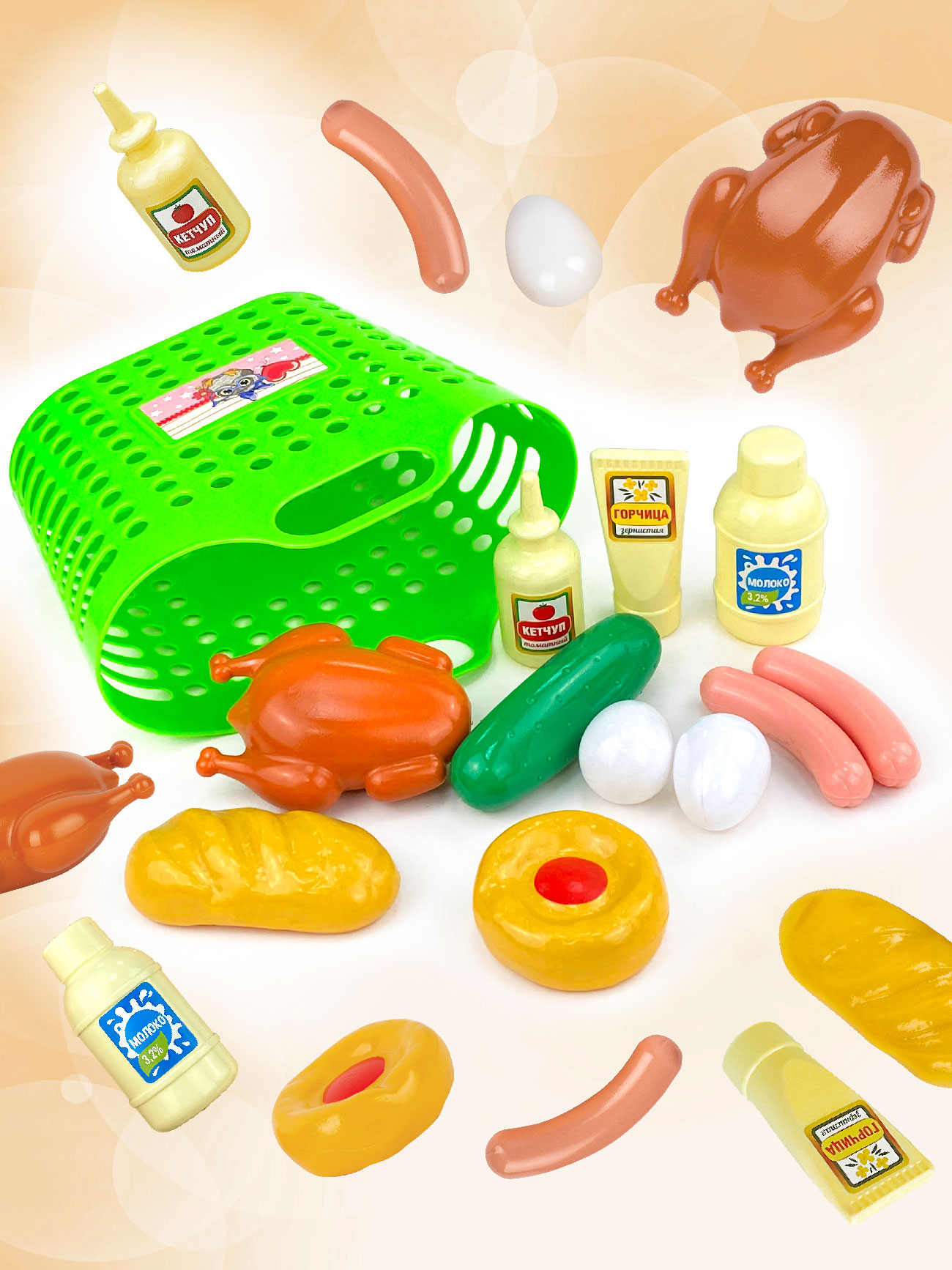 Игровой набор СТРОМ продукты, тележки и корзинки - фото 4