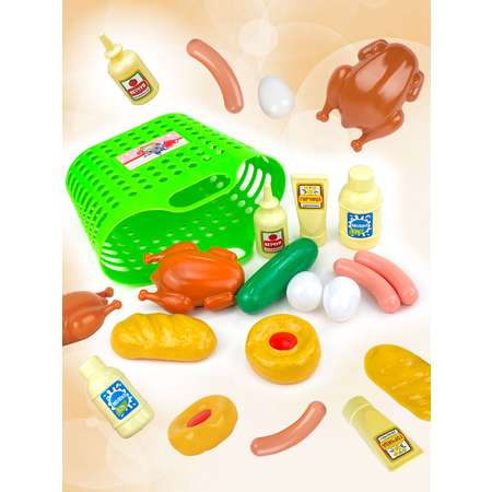 Игровой набор СТРОМ продукты, тележки и корзинки