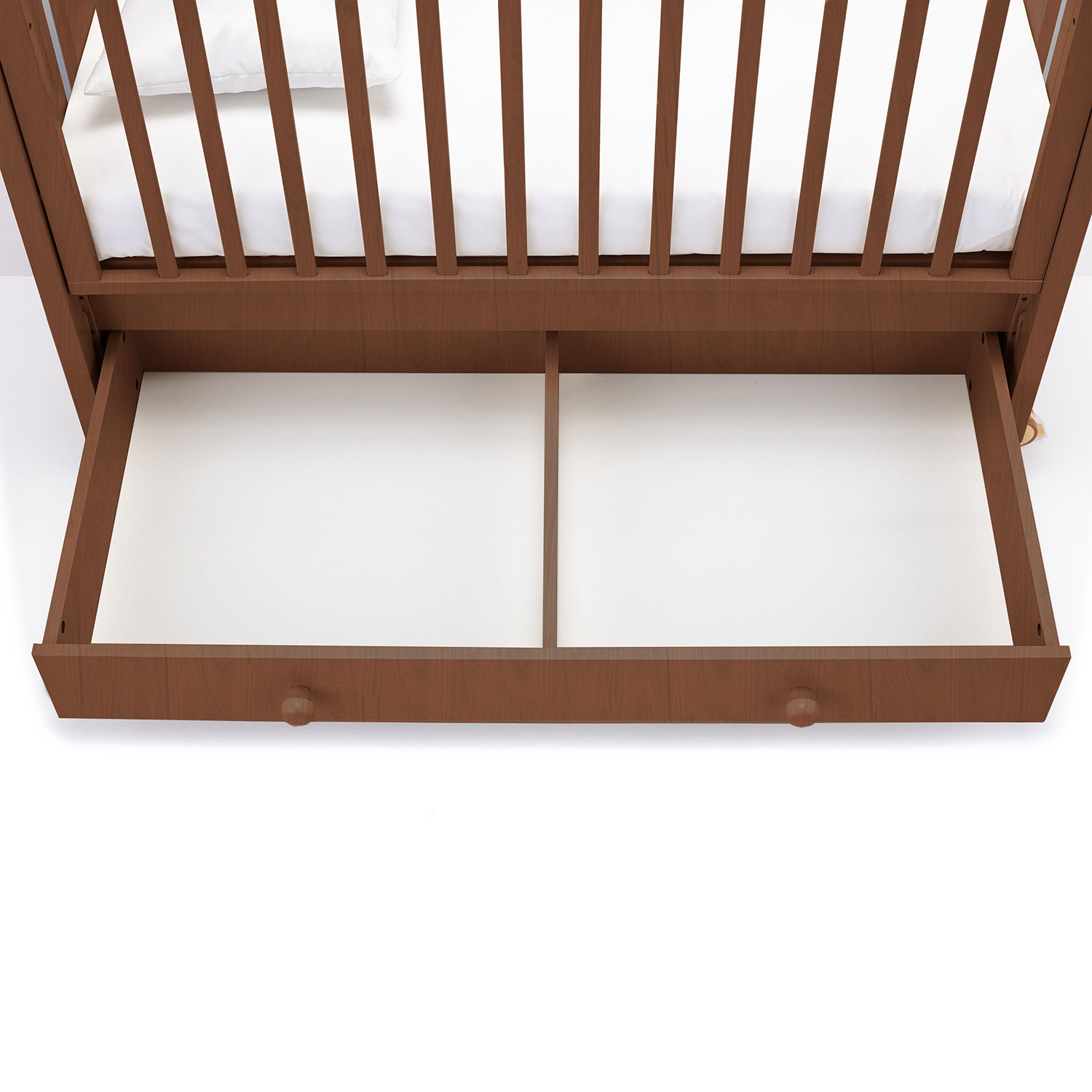 Детская кроватка Nuovita, продольный маятник (темный орех) - фото 18