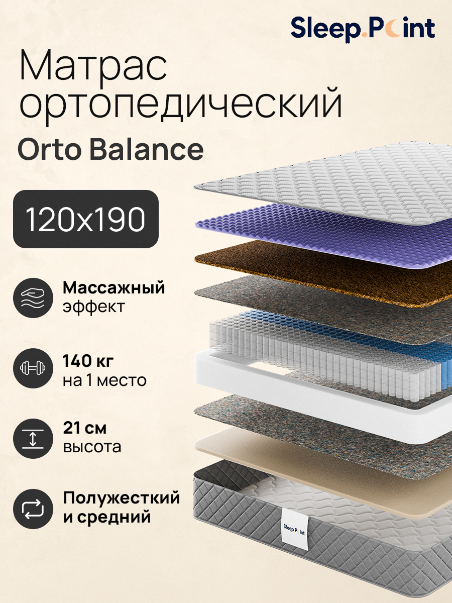 Матрас Sleep.Point Orto Balance 120х190 - фото 1