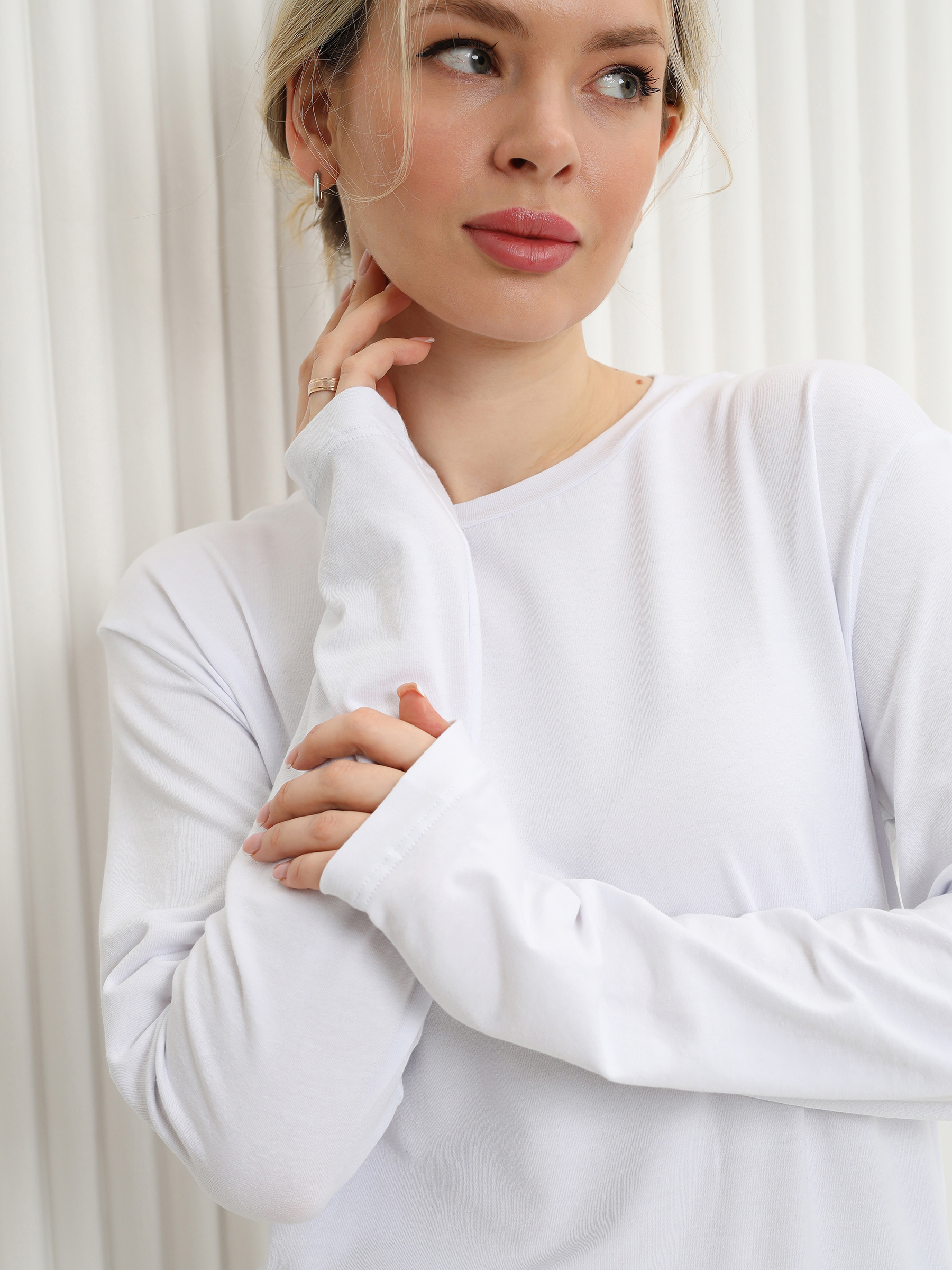 Лонгслив Натали Суслова 14403/1 белый - фото 7