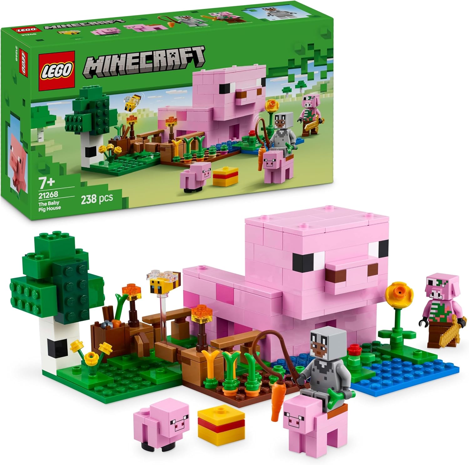 Конструктор LEGO Minecraft Домик для маленьких поросят блочный - фото 1