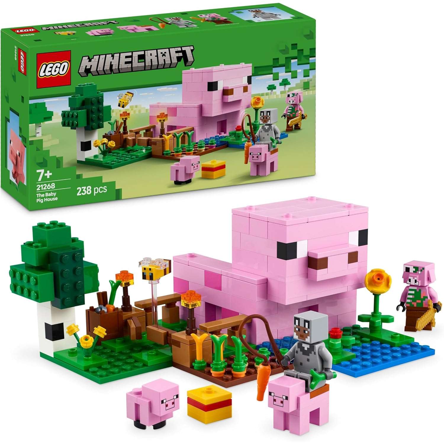Конструктор LEGO Minecraft Домик для маленьких поросят блочный - фото 1