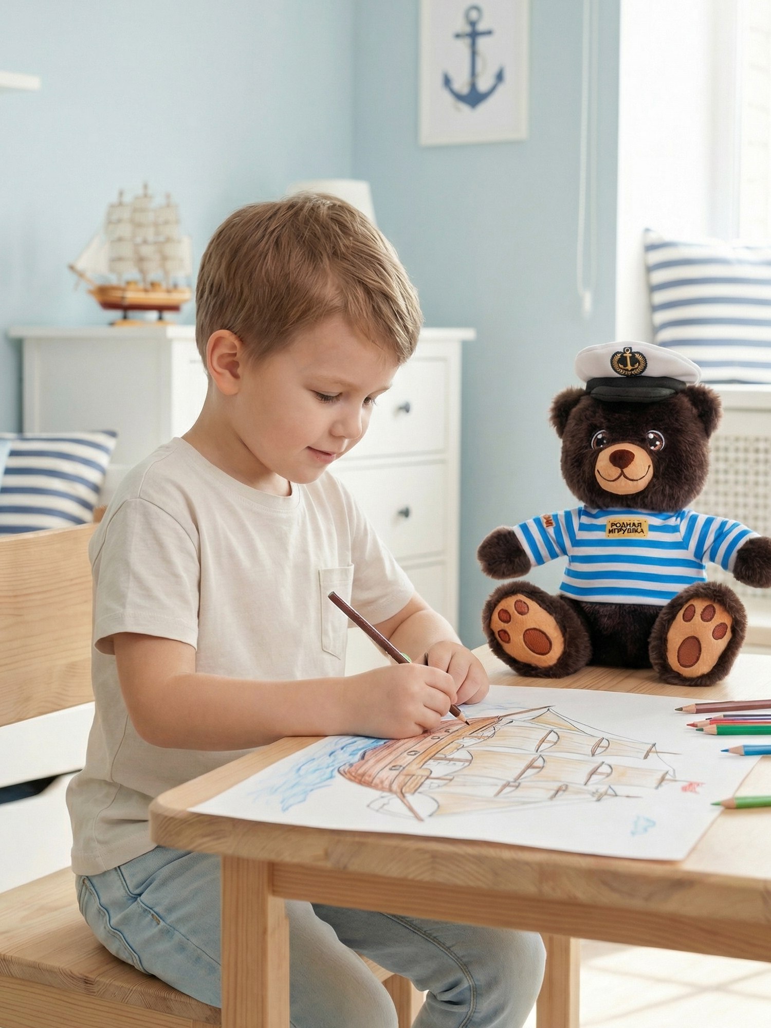 Мягкая игрушка Смолтойс мишка Мишка-моряк - фото 6