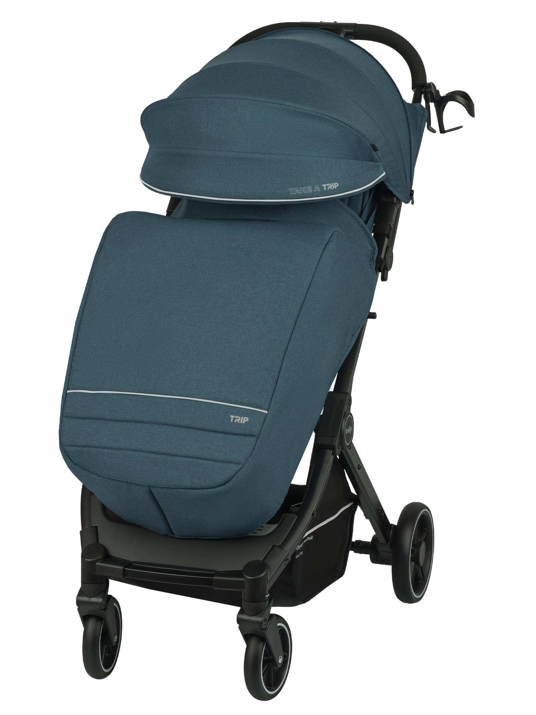 Коляска прогулочная Indigo Trip для путешествий синий - фото 12